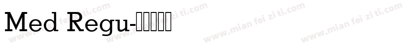 Med Regu字体转换